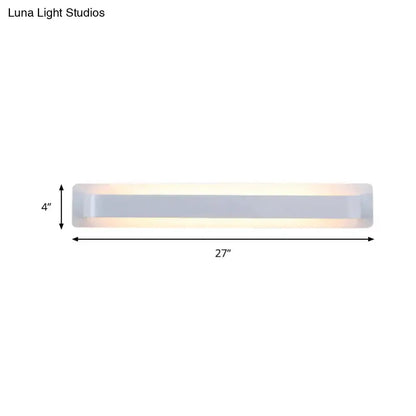 Modern Minimalist Silver Linear Wall Lamp Led