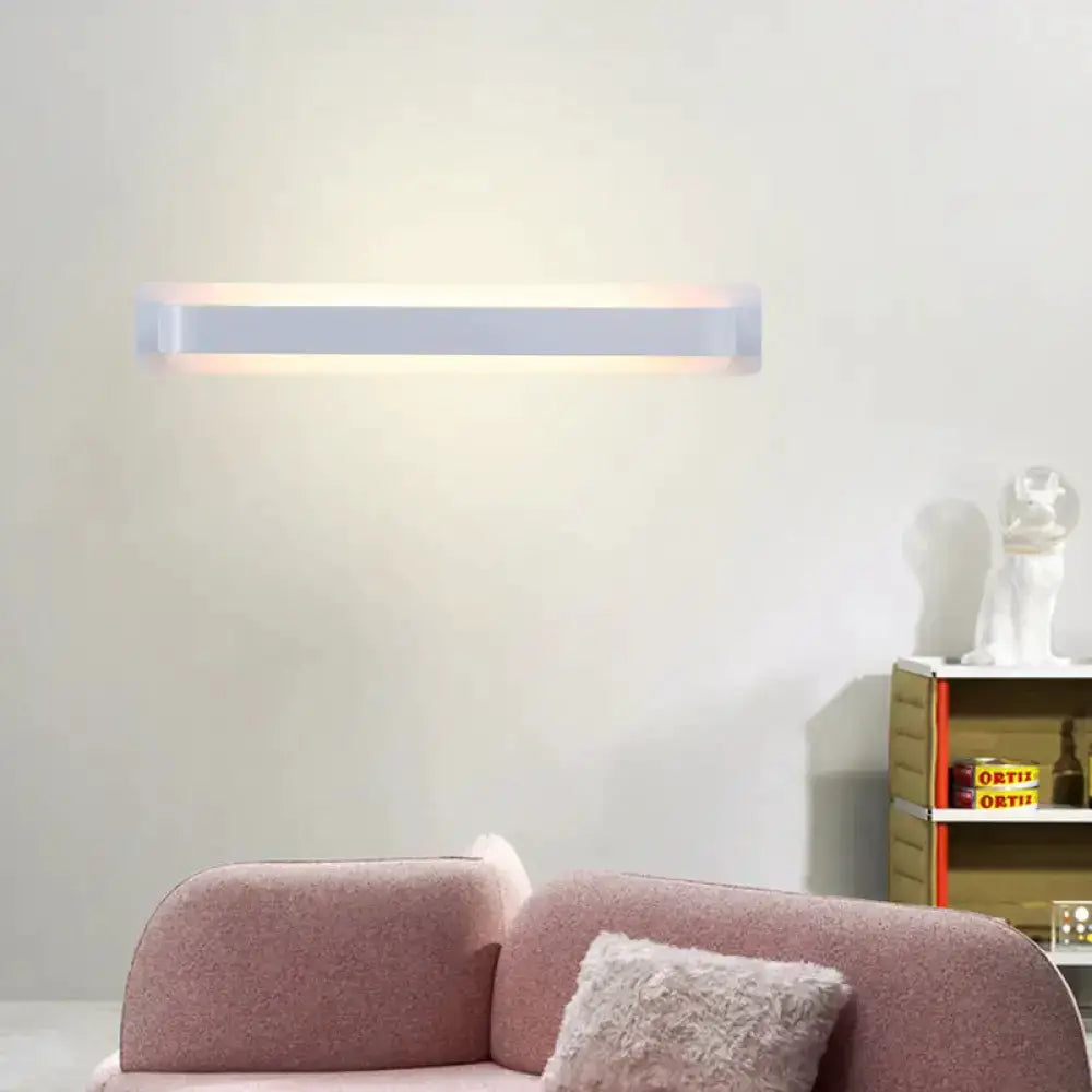 Modern Minimalist Silver Linear Wall Lamp Led