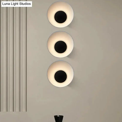 Modern Minimalist White and Black Led Wall Lamp