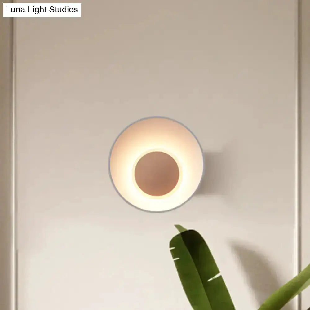 Modern Minimalist White and Black Led Wall Lamp