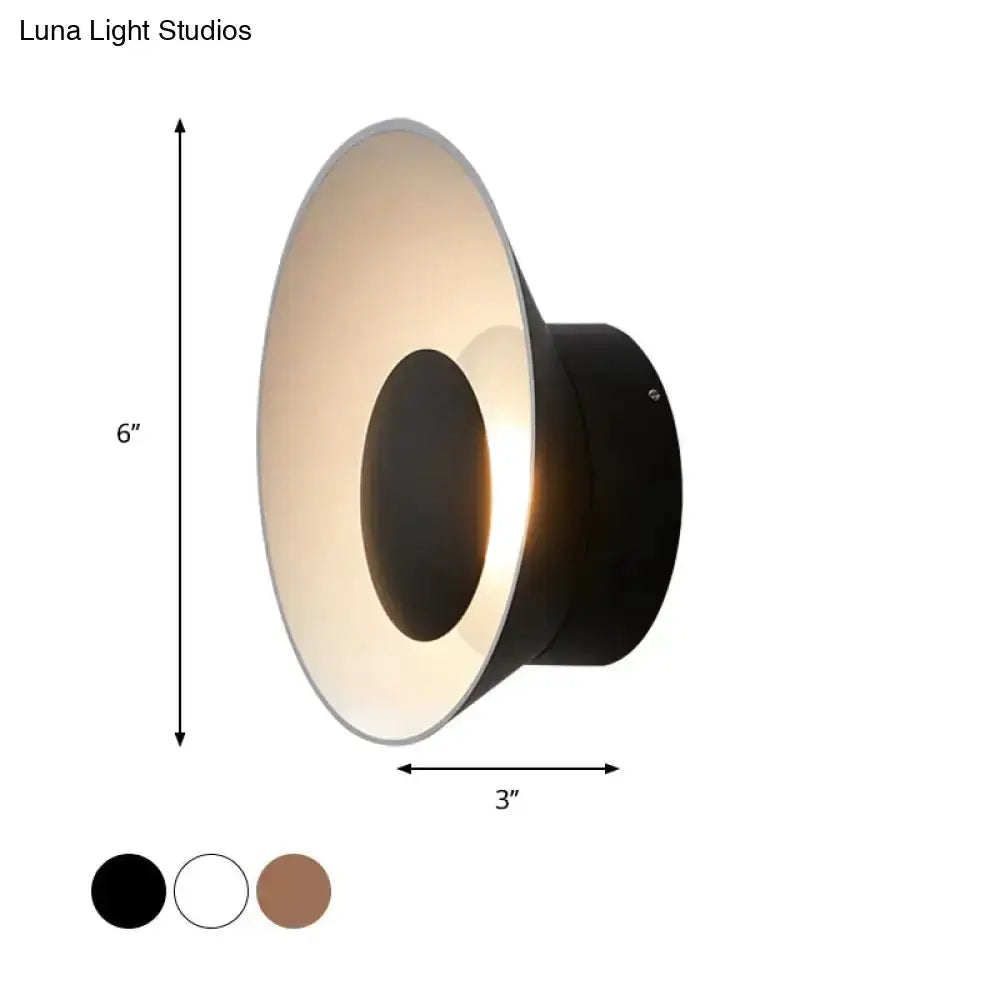 Modern Minimalist White and Black Led Wall Lamp