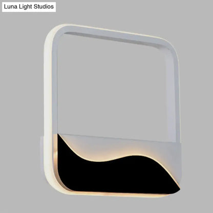 Black White Wall Sconce by Decorbites with curved illuminated bottom edge on Tampa Home & Garden Store