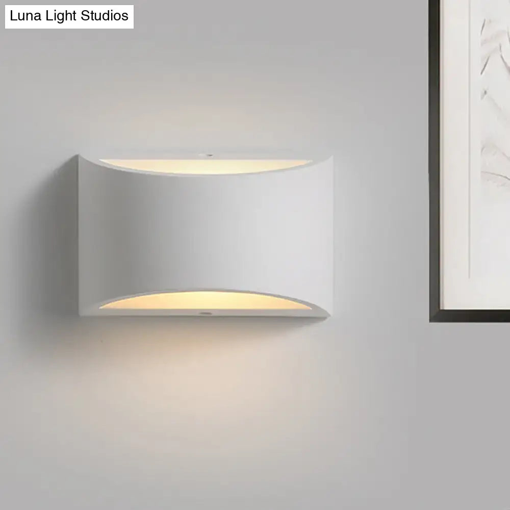 White gypsum oval textured sconce by Decorbites, wall-mounted ambient lighting on Tampa Home & Garden Store