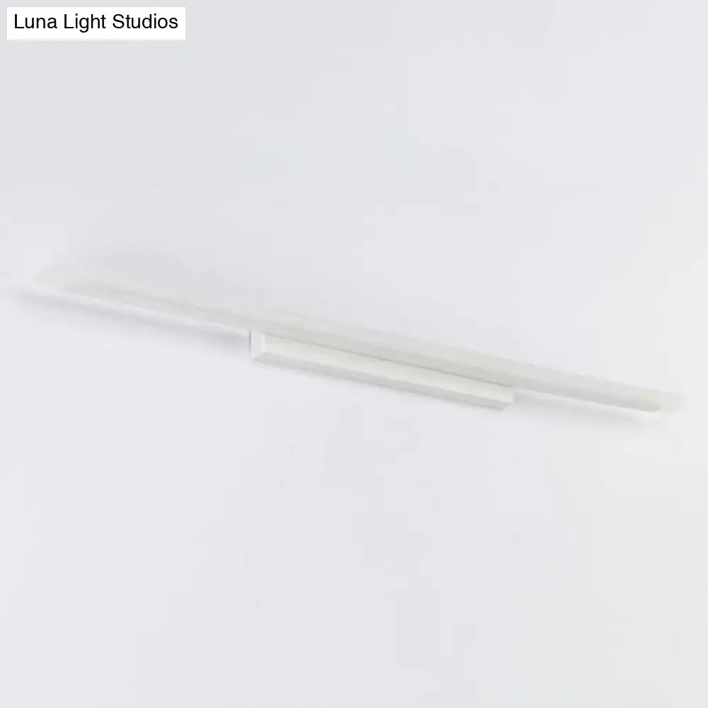 White LED vanity sconce, slim wall-mounted fixture in white by Decorbites on Tampa Home & Garden Store