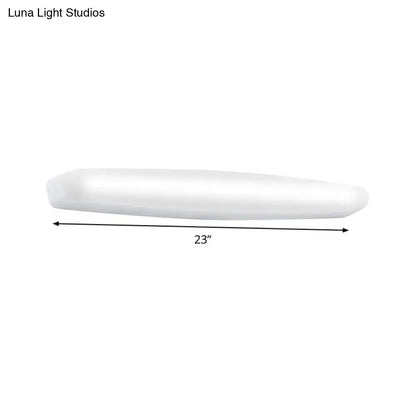 White Modern LED Wall Light, 23-inch wall-mount fixture in white finish by Decorbites on Tampa Home & Garden Store