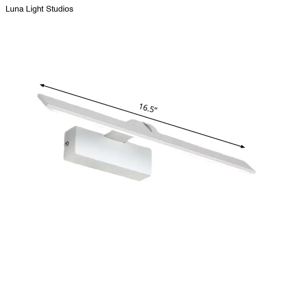 White LED bathroom light by Decorbites, 16.5-inch wall-mounted fixture on Tampa Home & Garden Store