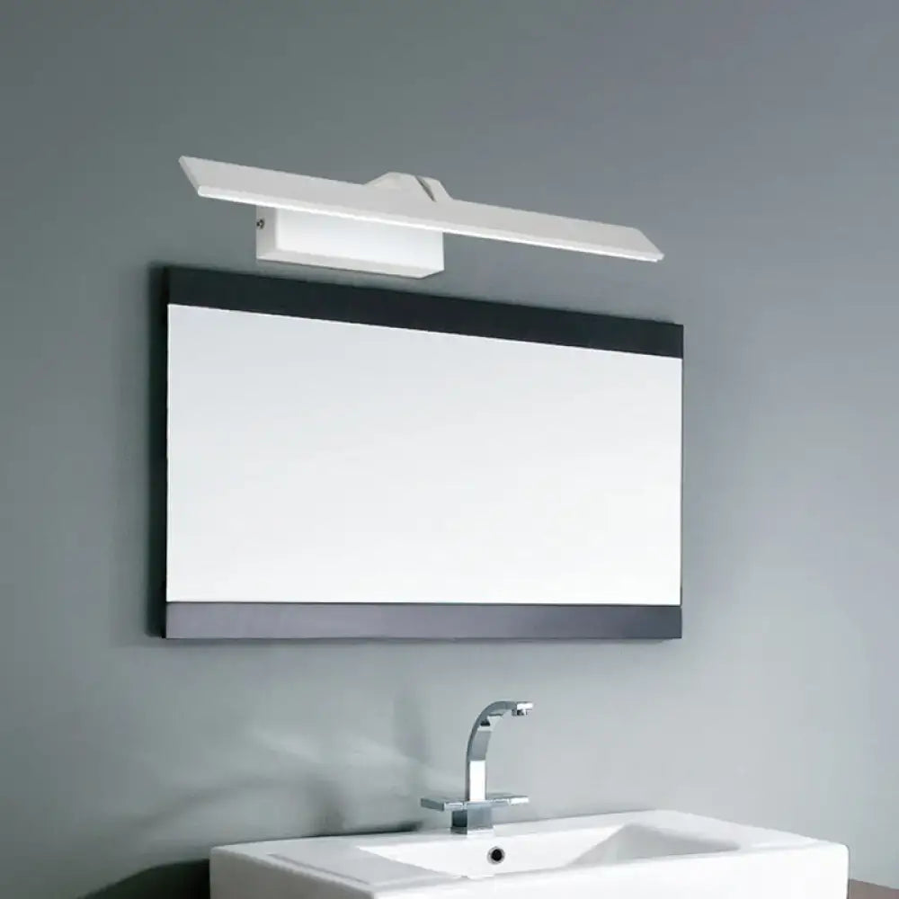 White LED bathroom light by Decorbites, sleek metal fixture above bathroom mirror on Tampa Home & Garden Store