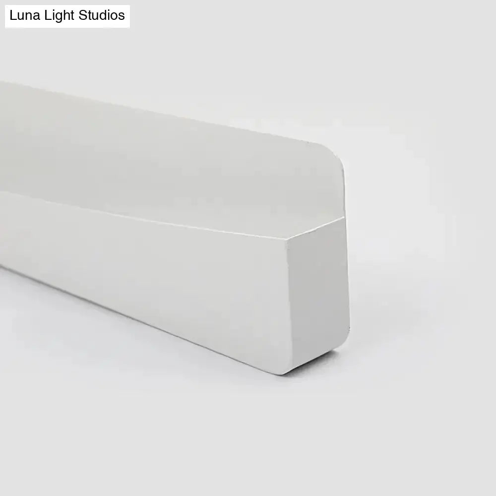 Modern minimalist white rectangular wall sconce lamp with rounded edges Decorbites on Tampa Home & Garden Store