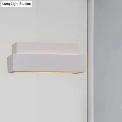 White Rectangular Wall Washer by Decorbites, two-tier block design with warm glow on Tampa Home & Garden Store