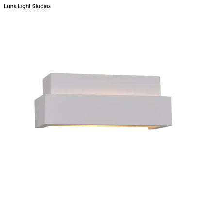 White rectangular wall washer light fixture in a stacked block design by Decorbites on Tampa Home & Garden Store