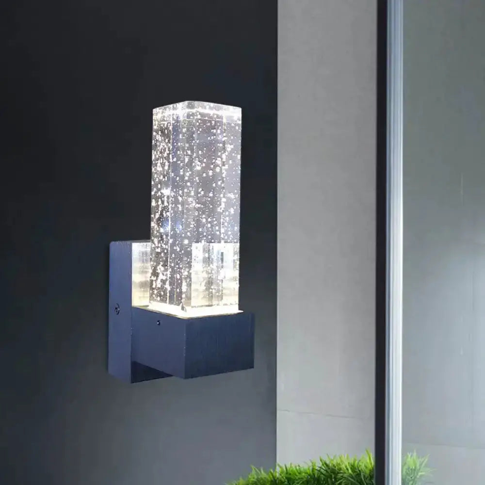 Navy and Clear Crystal Bubble Wall Sconce Lamp