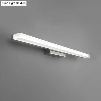 Nickel rectangular wall light with white diffuser; modern wall sconce Decorbites on Tampa Home & Garden Store