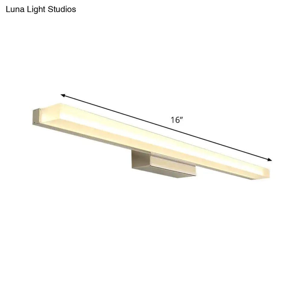 Nickel Rectangular Wall Light by Decorbites, 16in long wall-mounted fixture on Tampa Home & Garden Store