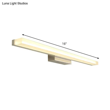 Nickel Rectangular Wall Light by Decorbites, 16in long wall-mounted fixture on Tampa Home & Garden Store