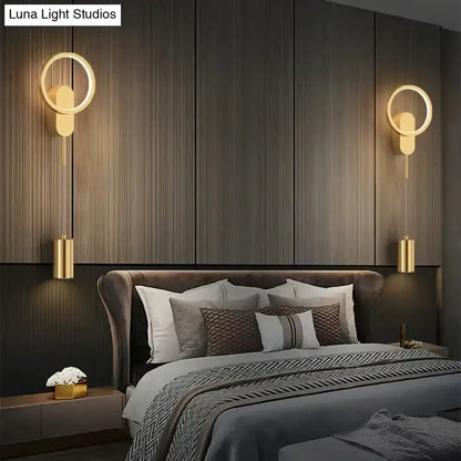Modern Nordic Led Wall Lamp Sconce Black Gold
