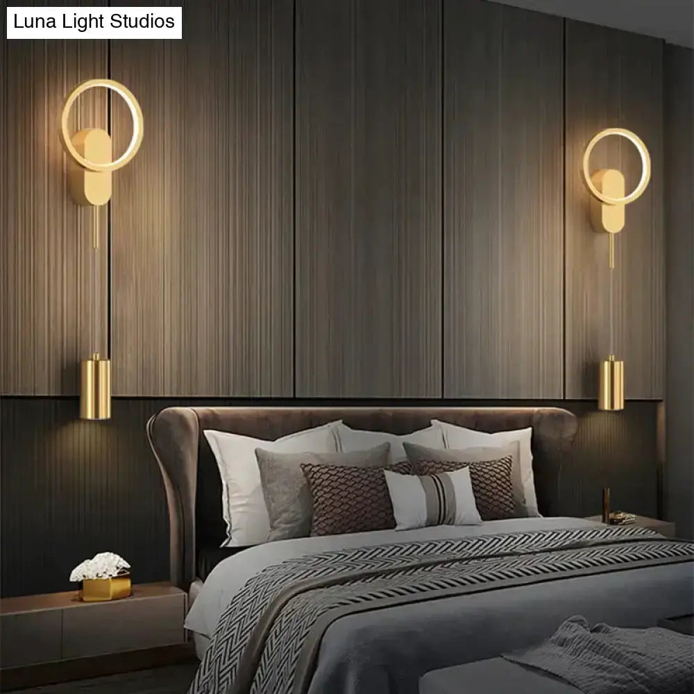 Modern Nordic Led Wall Lamp Sconce Black Gold