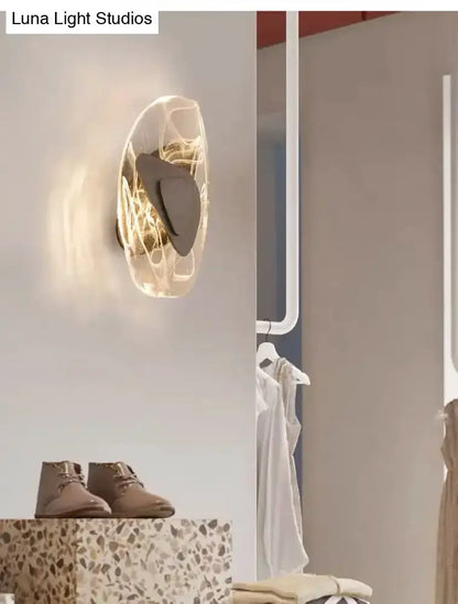 Modern Nordic Sconce Black Glass Light Fixture