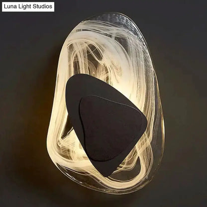 Modern Nordic Sconce Black Glass Light Fixture