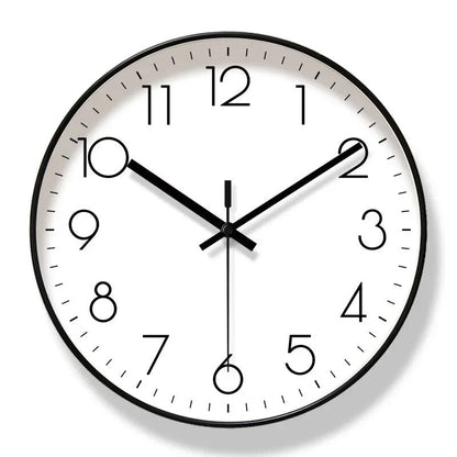 Modern Scandinavian Wall Clock Moktan Sabai, black frame with white dial on Tampa Home & Garden Store