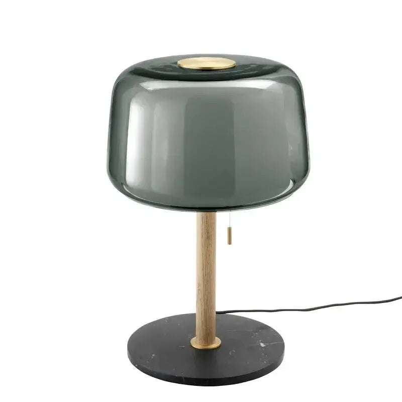 Modern Nordic Wood and Glass Floor Lamp Living