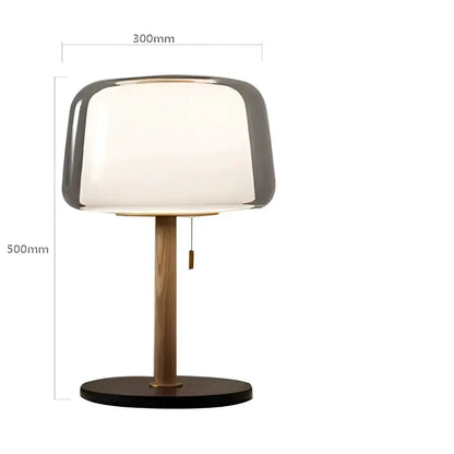 Modern Nordic Wood and Glass Floor Lamp Living