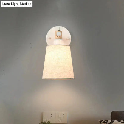 Modern Nordic Wood Wall Lamp With Horn Shade
