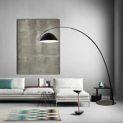 Olive Upholstered Armchair by Decorbites in modern living room with a black arc floor lamp on Tampa Home & Garden Store