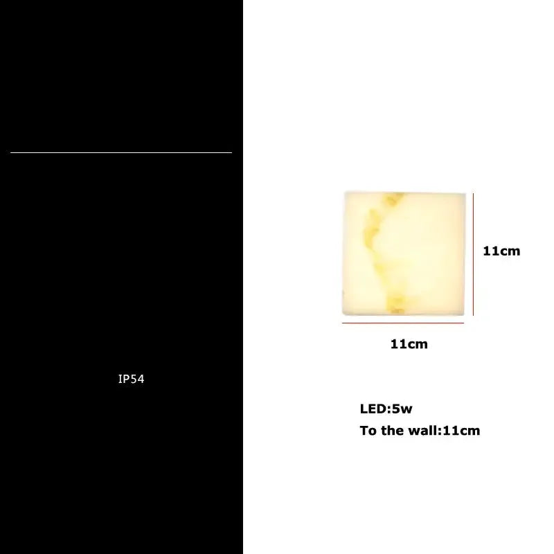 Modern onyx amber geometric LED outdoor wall sconce 11x11 cm square, 5W, Decorbites IP54 on Tampa Home & Garden Store