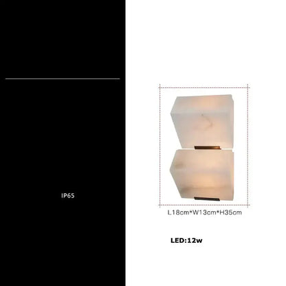 Decorbites modern onyx amber geometric LED outdoor wall sconce (2-light) for backyard on Tampa Home & Garden Store