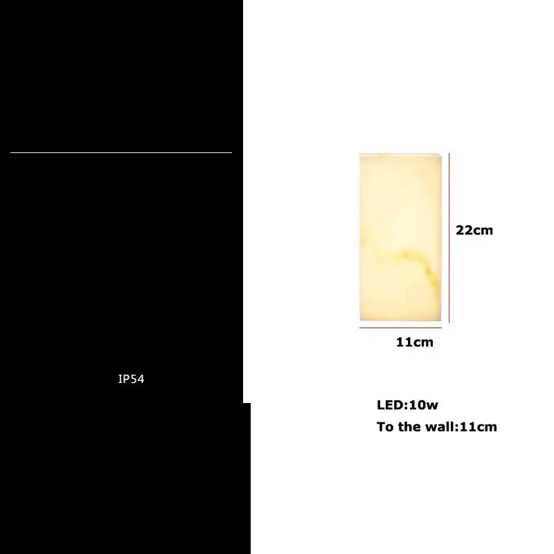 Modern onyx amber geometric LED outdoor wall sconce Decorbites, 22cm tall 11cm wide, IP54 on Tampa Home & Garden Store
