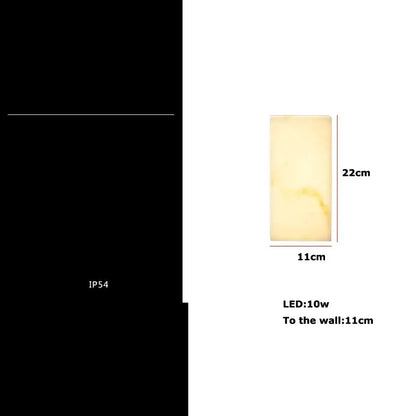 Modern onyx amber geometric LED outdoor wall sconce Decorbites, 22cm tall 11cm wide, IP54 on Tampa Home & Garden Store