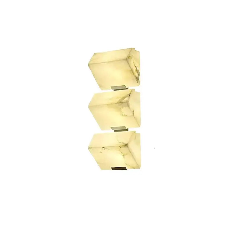 Modern onyx amber geometric LED outdoor wall sconce with triple cube blocks by Decorbites on Tampa Home & Garden Store