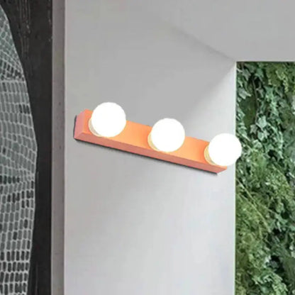 Modern orange & white 3-bulb vanity light fixture for bedroom Home & Garden on Tampa Home & Garden Store