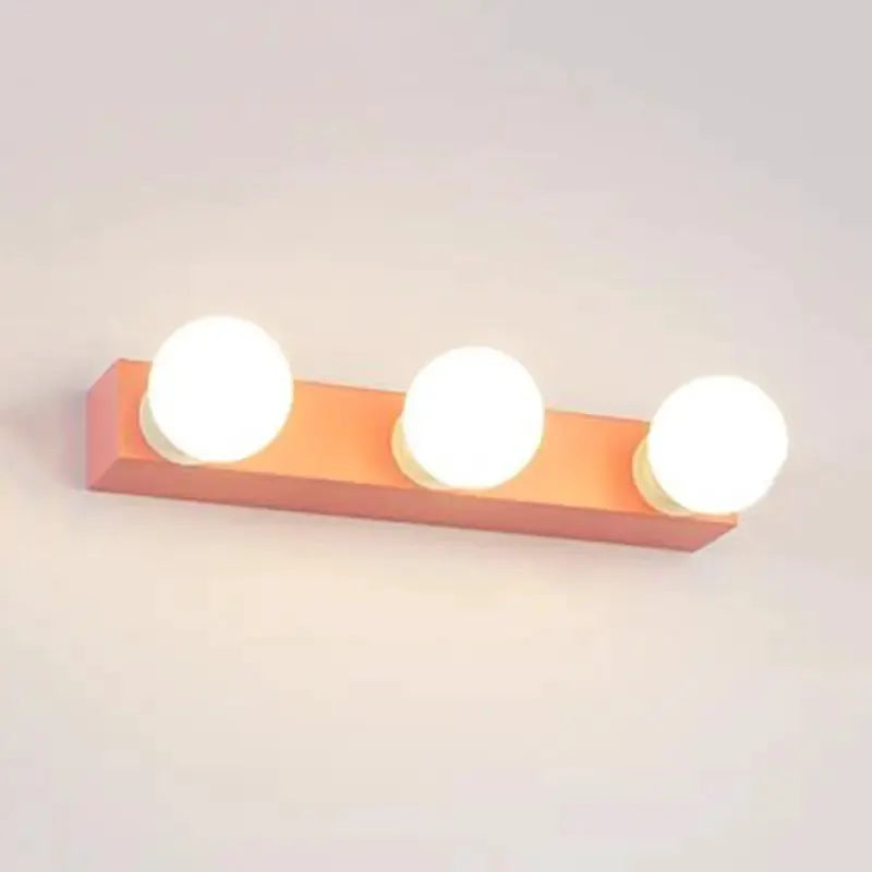 Modern orange and white 3-bulb vanity light fixture by Decorbites for bedroom Home & Garden on Tampa Home & Garden Store