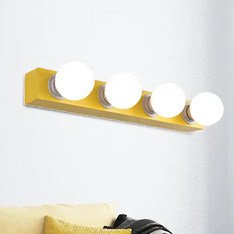 Decorbites orange and white 4-bulb vanity light fixture for bedroom on Tampa Home & Garden Store