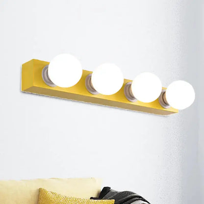 Decorbites orange and white 4-bulb vanity light fixture for bedroom on Tampa Home & Garden Store