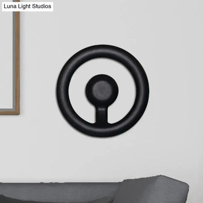 Black LED aluminum circline wall light with circular ring by Decorbites on Tampa Home & Garden Store