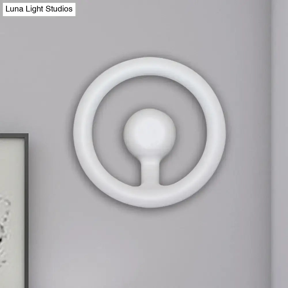 Black LED Aluminum Circline Wall Light by Decorbites, circular ring LED fixture on wall on Tampa Home & Garden Store