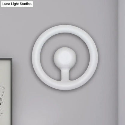 Black LED Aluminum Circline Wall Light by Decorbites, circular ring LED fixture on wall on Tampa Home & Garden Store