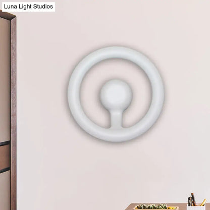 Black LED Aluminum Circline Wall Light Decorbites on beige wall on Tampa Home & Garden Store