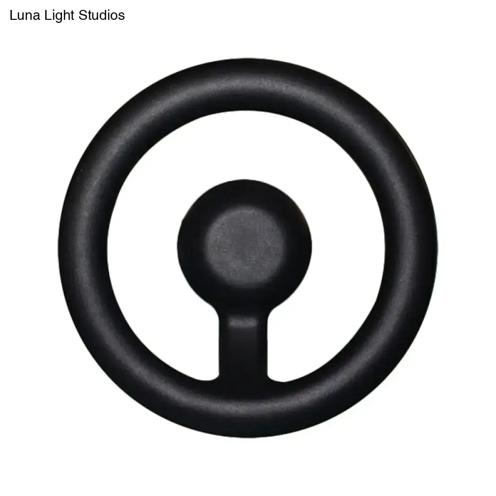Black LED Aluminum Circline Wall Light with ring-shaped design on Tampa Home & Garden Store