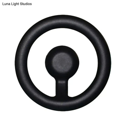 Black LED Aluminum Circline Wall Light with ring-shaped design on Tampa Home & Garden Store