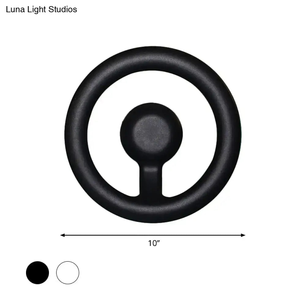 Black LED Aluminum Circline Wall Light by Decorbites, 10-inch circular ring, black finish on Tampa Home & Garden Store