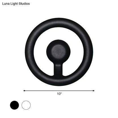 Black LED Aluminum Circline Wall Light by Decorbites, 10-inch circular ring, black finish on Tampa Home & Garden Store