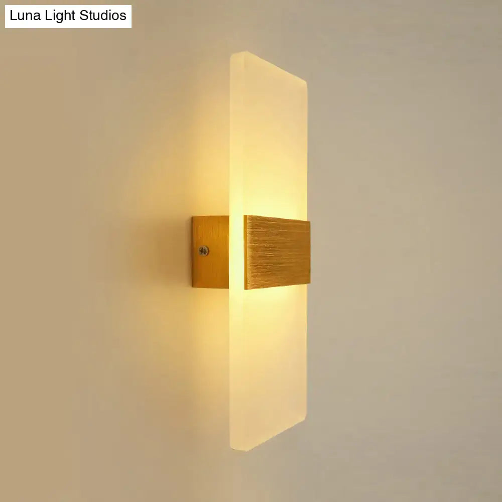 Metal Oval LED Sconce with warm glow on wood mount Decorbites on Tampa Home & Garden Store