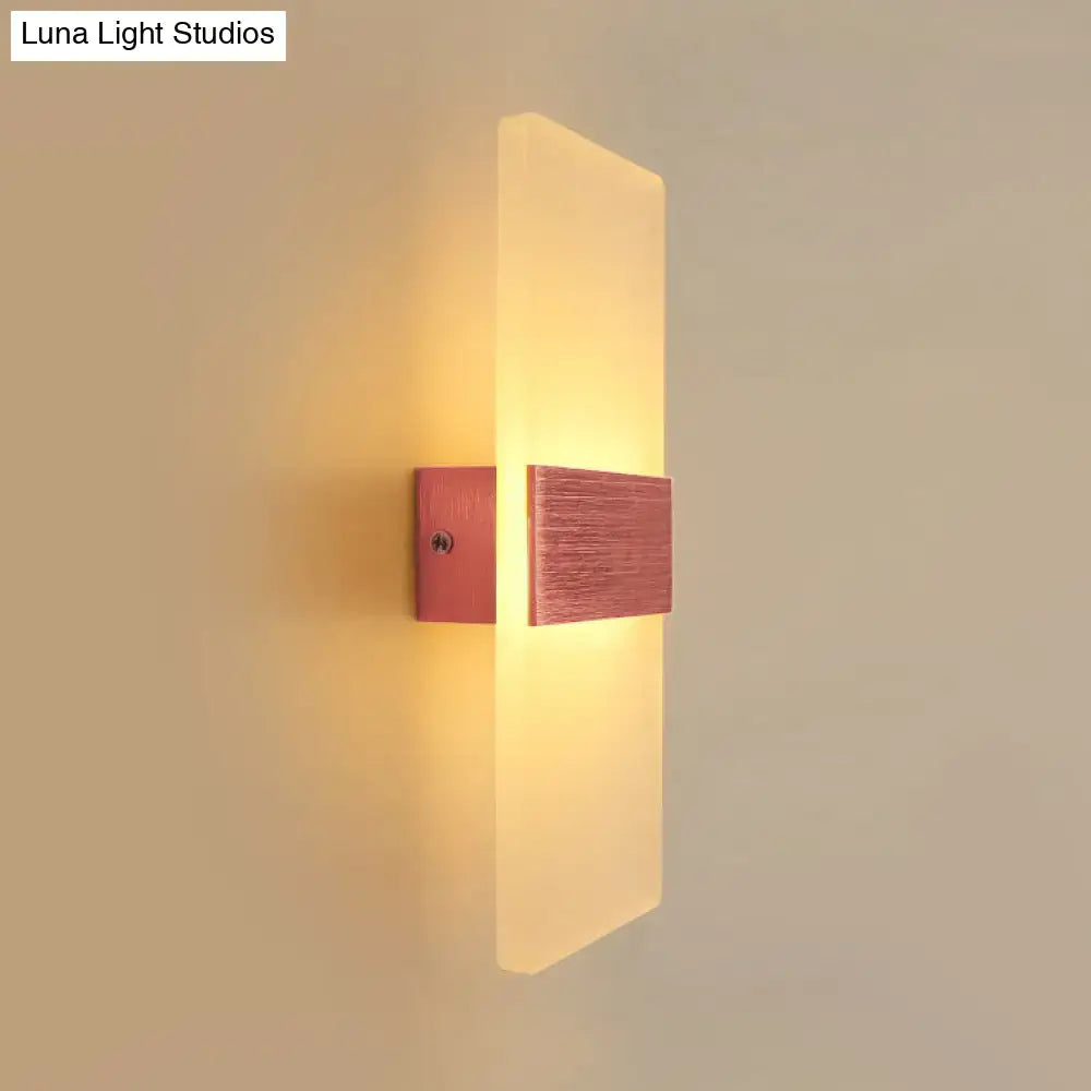 Metal Oval LED Sconce by Decorbites wall light with warm glow and wood mounting on Tampa Home & Garden Store
