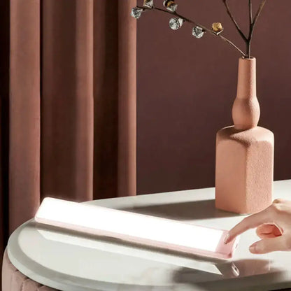 Pink elongated vanity lighting fixture by Decorbites, LED light bar for bedroom on Tampa Home & Garden Store