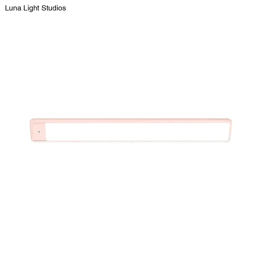 Pink elongated vanity lighting fixture, modern design for bedroom on Tampa Home & Garden Store