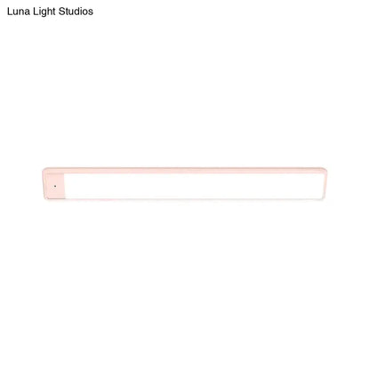 Pink elongated vanity lighting fixture, modern design for bedroom on Tampa Home & Garden Store