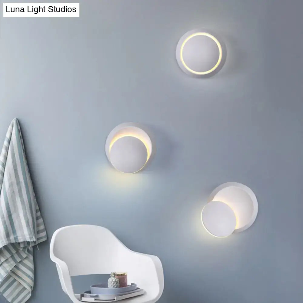Pink Gold Circular Wall Light by Decorbites, set of 3 halo lights with warm glow on Tampa Home & Garden Store